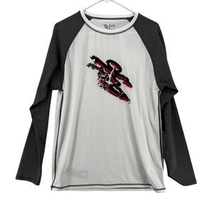 DaHui Rashguard Shirt Mens 2XL Gray Black LS Surf Swim Tee Performance NWT